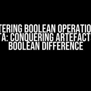 Mastering Boolean Operations in Pyvista: Conquering Artefacts with Boolean Difference